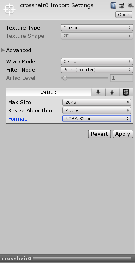 unity custom mouse pointer